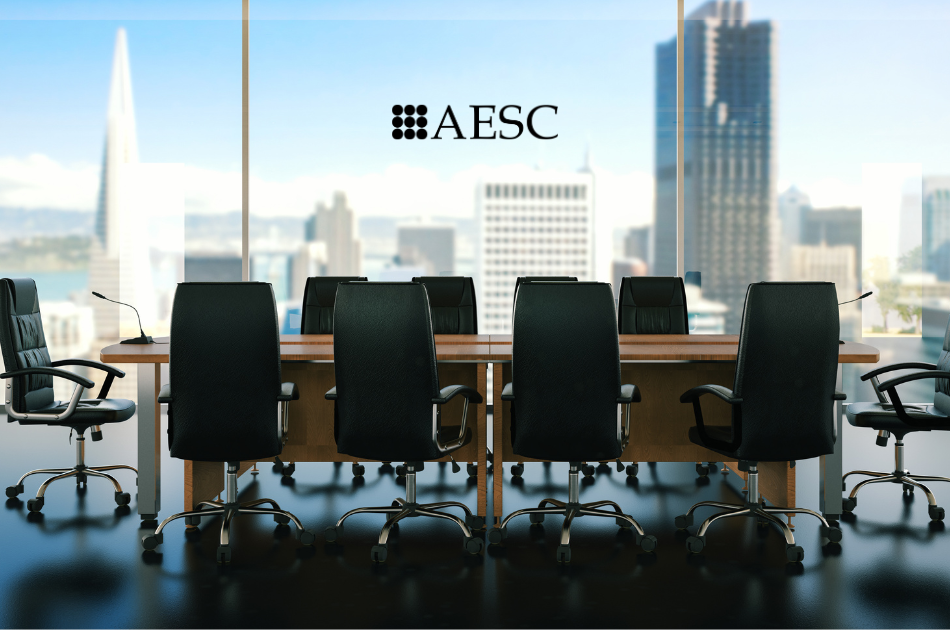Empty Boardroom in a city skyscraper surrounded by glass windows