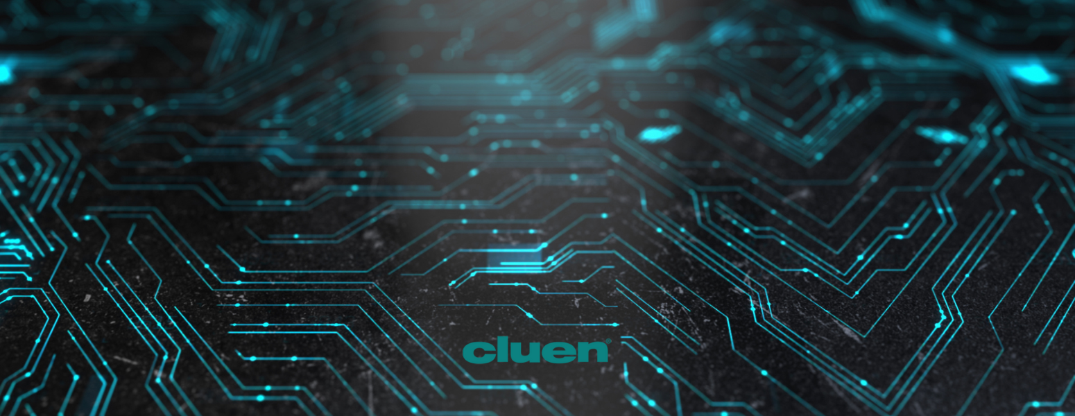 Data connection with Cluen's logo