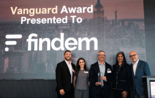 Findem accepts the AESC Vanguard Award